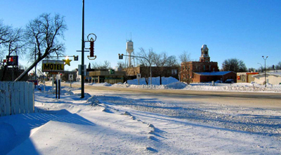 Sunny Cliff - Main Street during winter